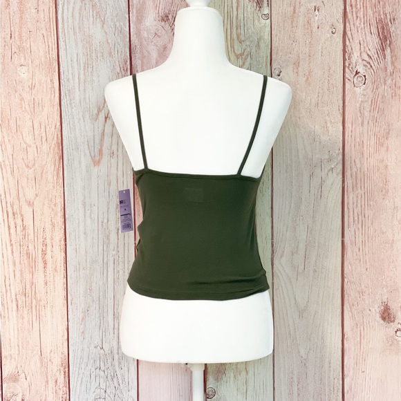 ‼️CLEARANCE SALE‼️ Women’s Olive Green Cropped Cami Tank Top NWT - Picture 6 of 11